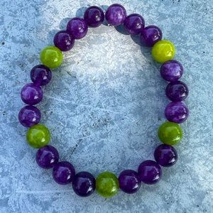 Amethyst and Peridot Bracelet